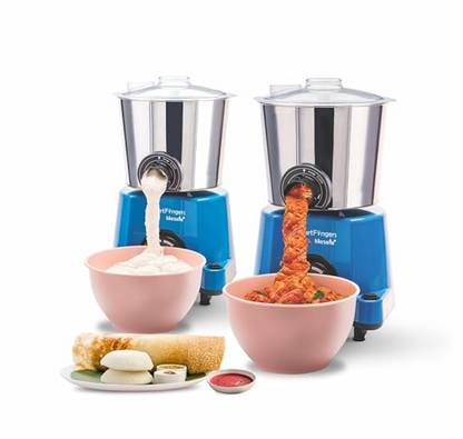 Smart Fingers Masala + ' W2 ' Table Top Masala Wet Grinder 230V 50hz, 2 Liter, Blue