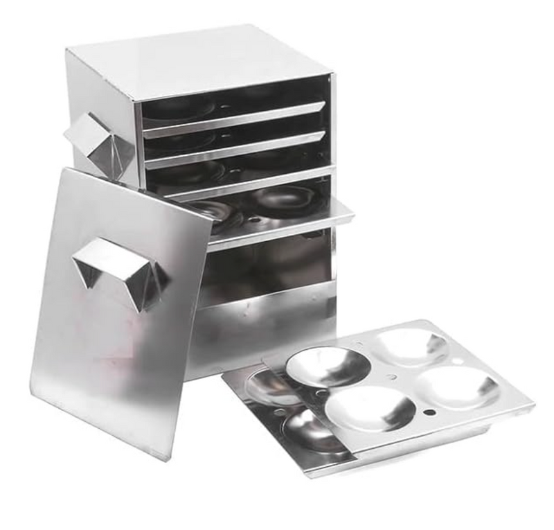Stainless Steel Traditional Idly Box | Idly Steamer Set For Home Kitchen-1