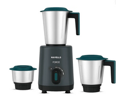 HAVELLS Force 500 W Mixer Grinder  (Force | 3 Jars | Black and Teal Green)-1