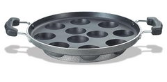 Prestige Omega Select Plus Non-Stick Paniyarakkal (Appe Maker)|11 pits| 25cm|Residue Free Coating |Metal Spoon Friendly-1