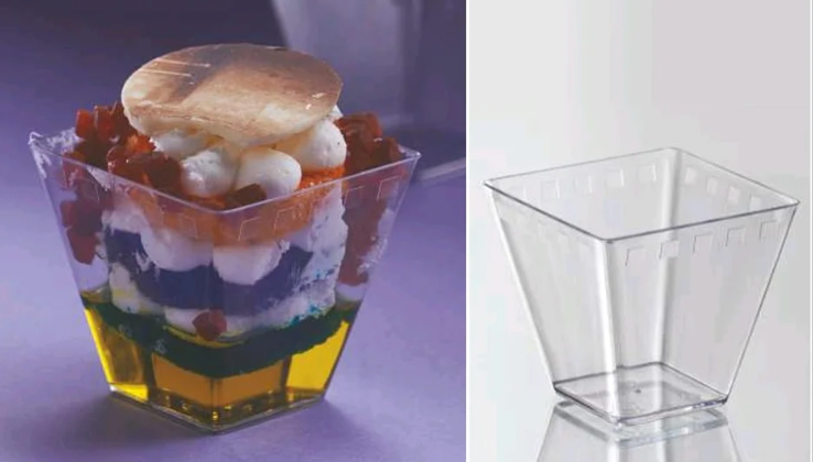 Transparent Square Dessert Cup