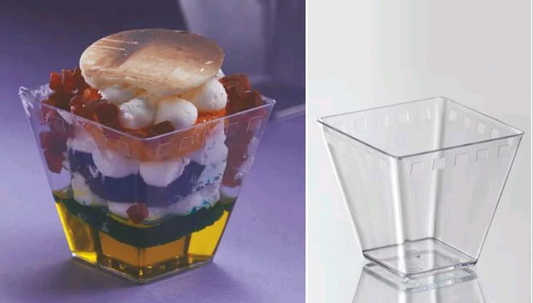 Transparent Square Dessert Cup