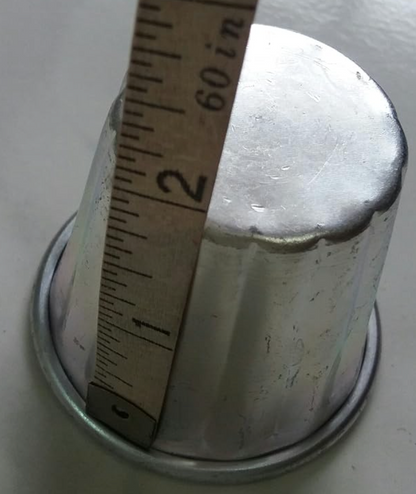 Aluminium - Mini Cake Moulds/Pudding/Jelly Cup Mould - Set of 6 Mini Glass - Beeded