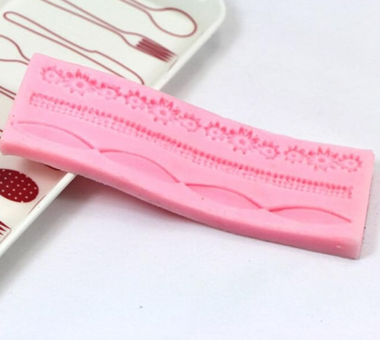 3 Strings Flower Cold Icing Silicone Cake Mold Fondant Bake Pastry Mould