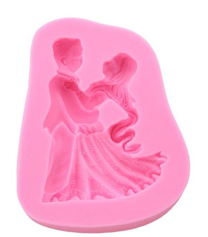 HomeBakers Mart Silicone Dancing Couple Fondant Chocolate Mould Cake Decoration Tools, Random Color
