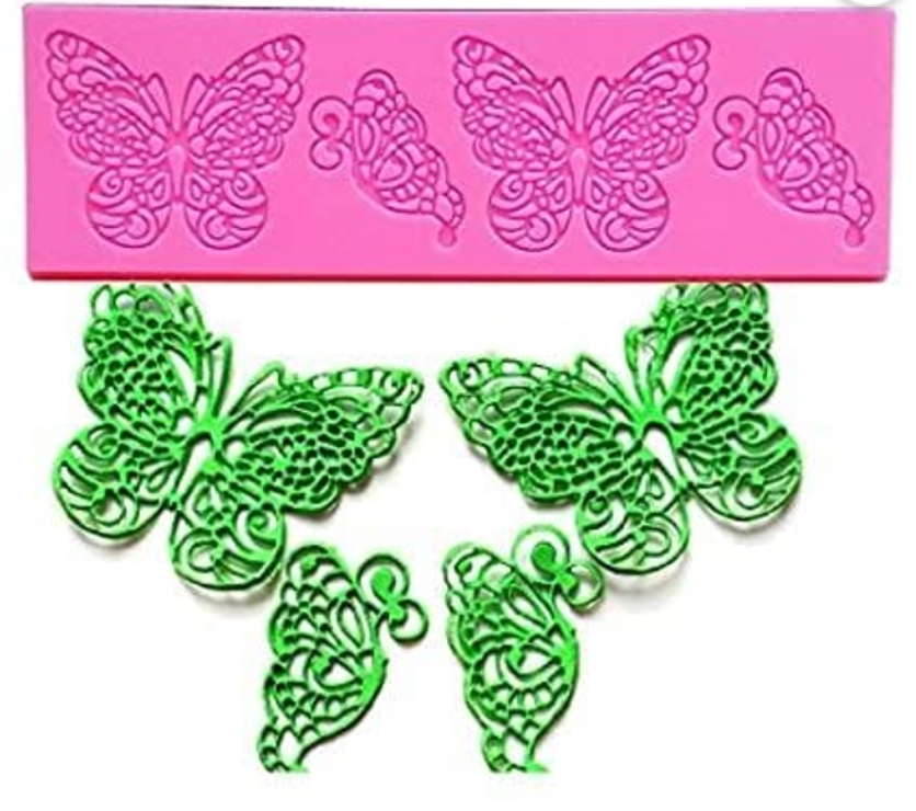 Butterfly silicone lace mat 19.5 x 6 cm small