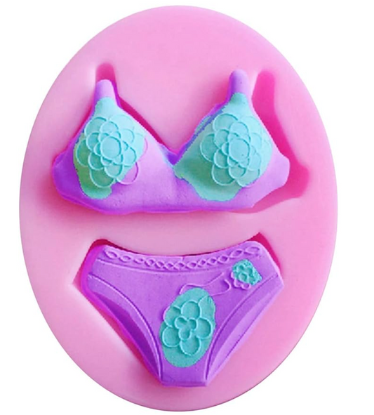 Silicone Fondant Mold Chocolate Candy Gumpaste Sugarcraft Cake Decorating Tools Paper Clay Mold (Beach Bikini)