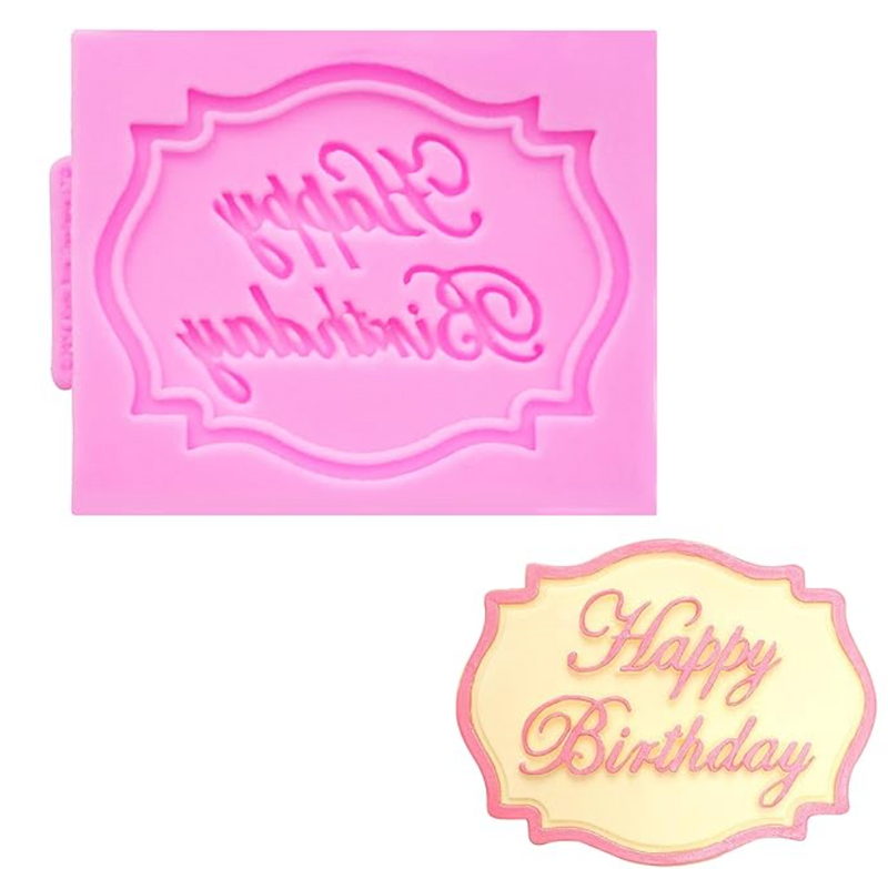 Cakes Mold, Durable Happy Birthday Mould Silicone-1