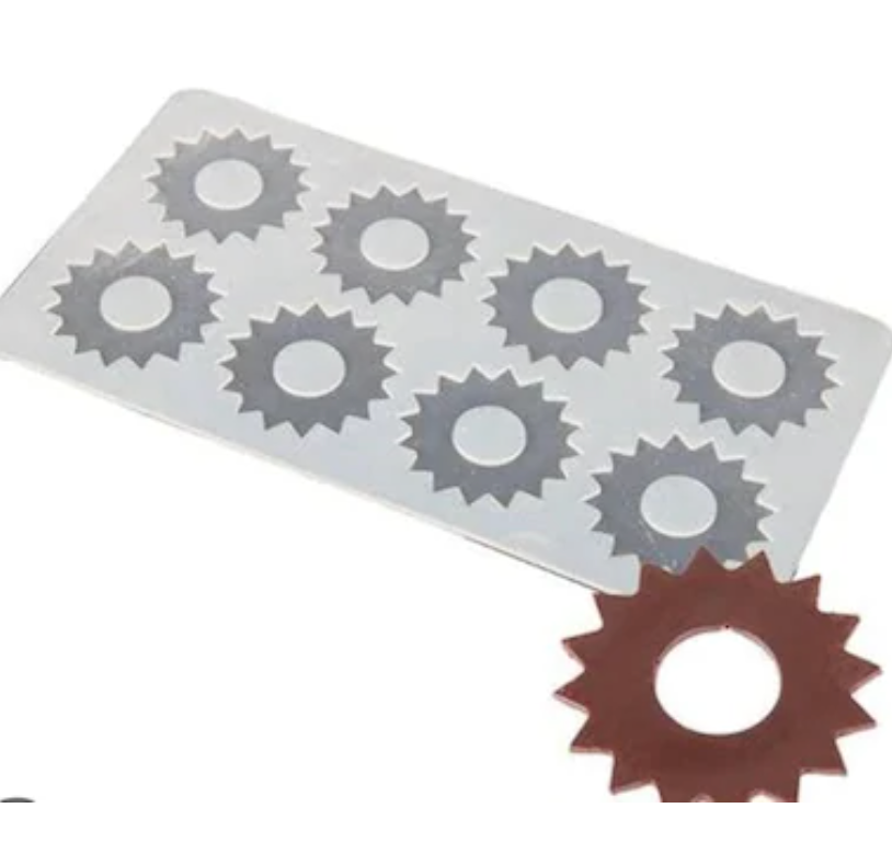 BAKEMO Silicone Garnishing Mold| Silicone 8 Cavity Chakri Garnishing mold| Cake Decoration Making Mould Flexible Reusable Garnish Mould Safe Making Homemade Mould Pack of 1