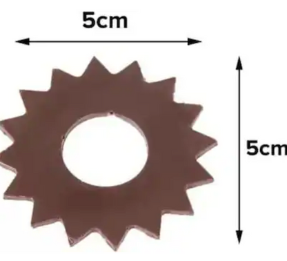 BAKEMO Silicone Garnishing Mold| Silicone 8 Cavity Chakri Garnishing mold| Cake Decoration Making Mould Flexible Reusable Garnish Mould Safe Making Homemade Mould Pack of 1
