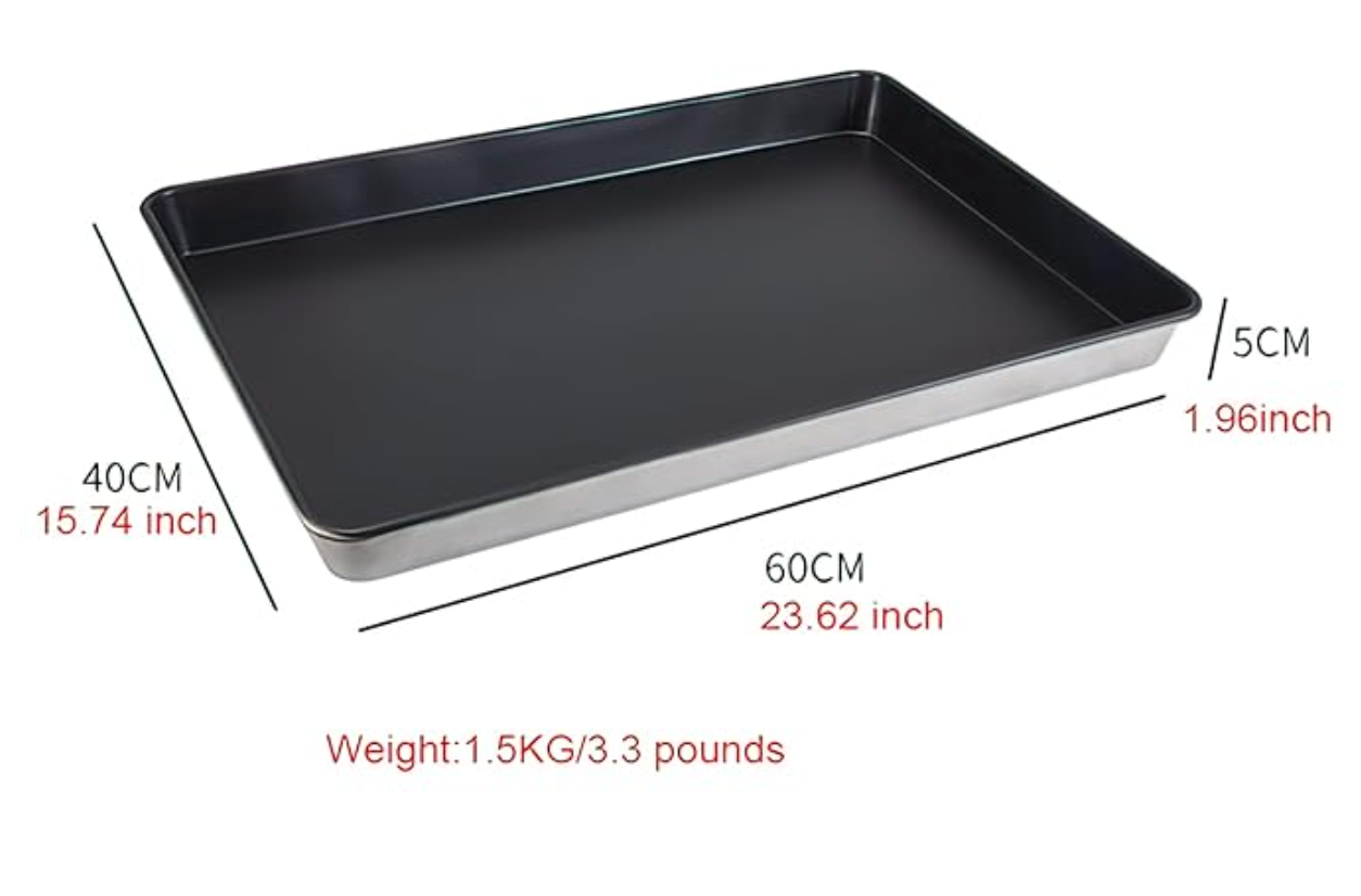 Commercial Grade Large Non-Stick Baking Pan, 24 x 16 inches (2 inch)