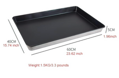 Commercial Grade Large Non-Stick Baking Pan, 24 x 16 inches (2 inch)-2