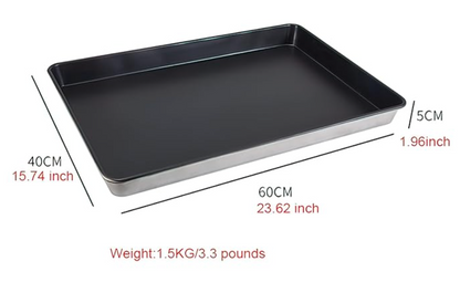 Commercial Grade Large Non-Stick Baking Pan, 24 x 16 inches (2 inch)
