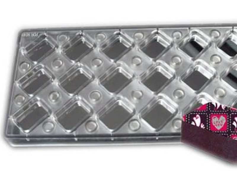 Chocolate Transfer Sheet Mold Polycarbonate Chocolate Mold DIY Handmade Chocolate Magnetic Chocolate Mold Candy Mould Flower-1
