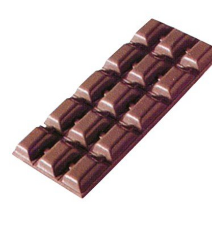 Silicone Bakeware 3 Row BAR Polycarbonate Mould 3pcs for Professional Chocolates, Acrylic, 27.5x13.5x2.4 cm