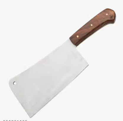 Stainless Steel Chef's Chopper / Knife / Light Weight With Wooden Handle