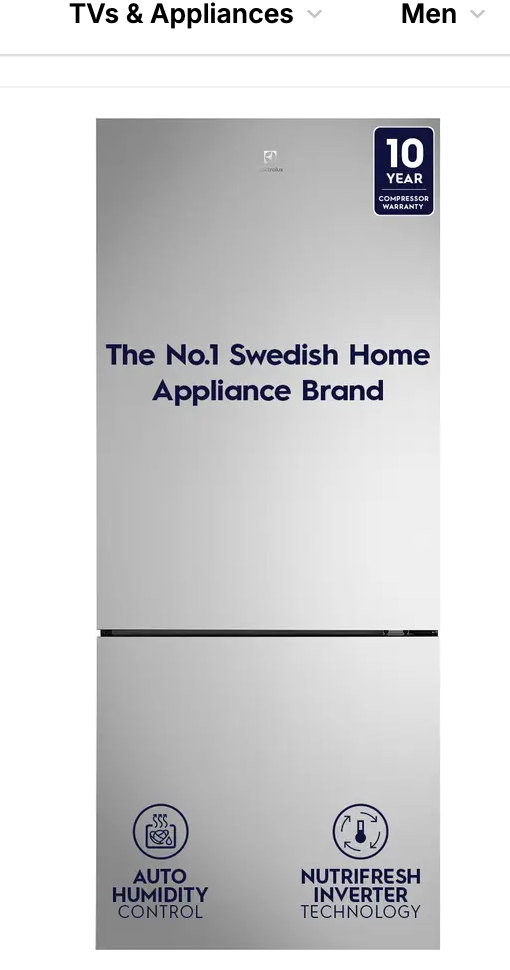 Electrolux UltimateTaste 500 425 Litres 1 Star Frost Free Double Door Bottom Mount Refrigerator with Door Alarm (EBE4502C-S, Stainless Steel)