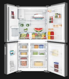 Electrolux UltimateTaste 900 680 Litres Frost Free French Door Refrigerator with Water Dispenser (EQE6879A-B NIN, Glossy Dark Grey)-2
