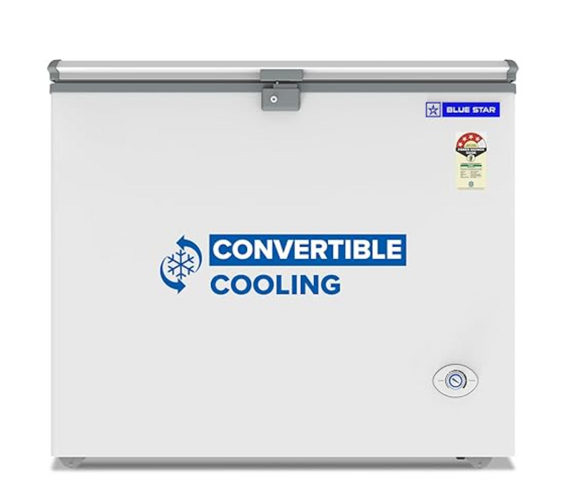 Blue Star NEYW Series 215 Litres 4 Star Single Door Deep Freezer (Static Cooling Technology, CF4-230NEYW, White)-1