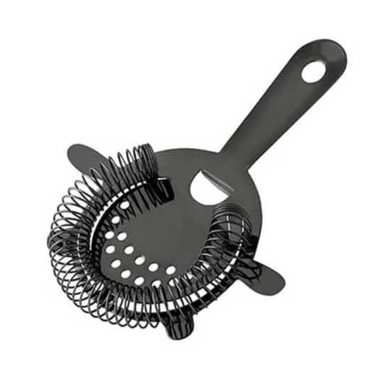 Velan Store Stainless Steel Black Cocktail Strainer for Bartending/Bar Strainer