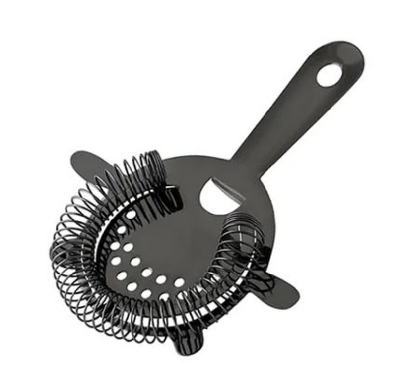 Velan Store Stainless Steel Black Cocktail Strainer for Bartending/Bar Strainer-1