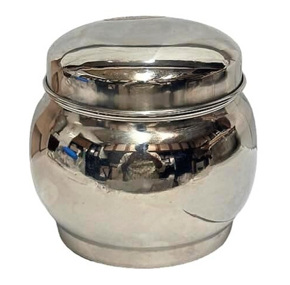 Velan Store Stainless Steel Belly Shape Matka Design Fancy Storage/Canister/Container/Dabba- 800 ml
