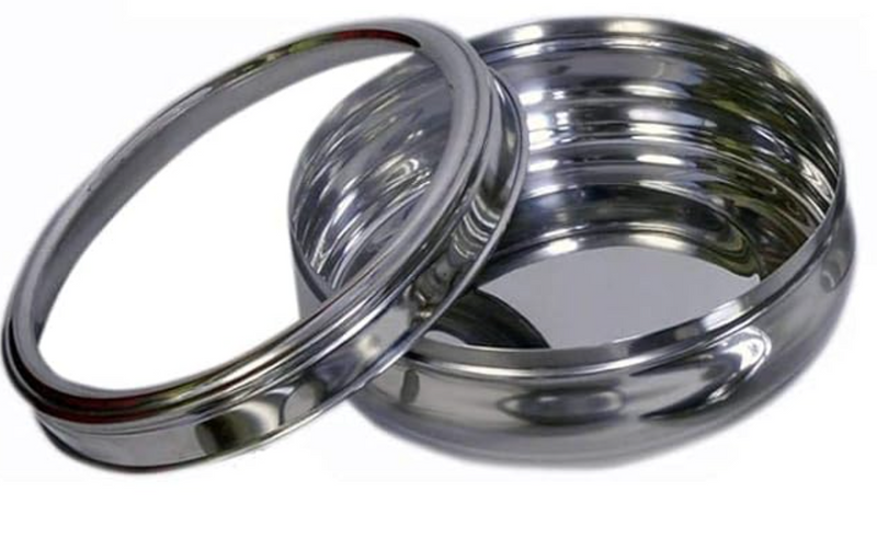 Velan Store Stainless Steel Belly Shape Puri Dabba Box for Kitchen/Flat Canister With See Through Lid- 11 Number-1