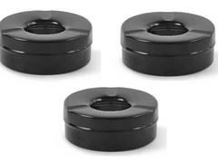 Velan Store Stainless Steel Black Matt Lid Ash Tray- Set of 3-1