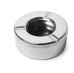 Velan Store Stainless Steel Set of 2 Lid ash Tray-1