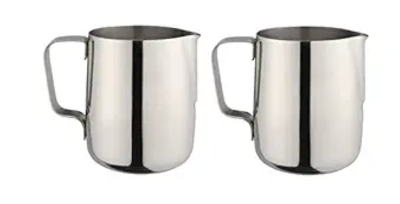 Velan Store Set of 2 Milk Jug (Stainless Steel) - 600 Ml-1