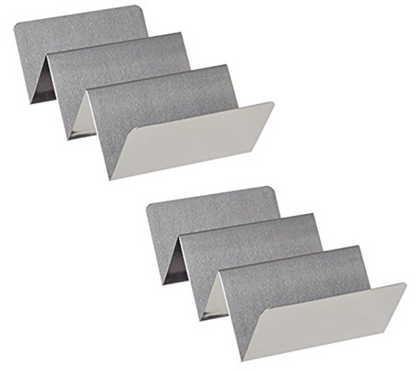 வேலன் ஸ்டோர் செட் ஆஃப் 2 ஸ்டெயின்லெஸ் ஸ்டீல் டகோ ஹோல்டர் 3/2