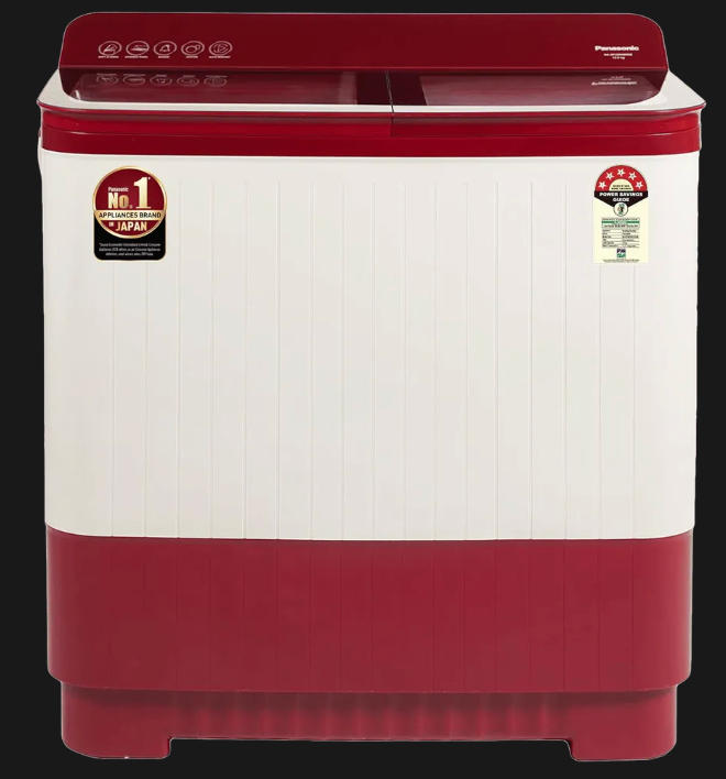Panasonic 12 kg 5 Star Semi Automatic Washing Machine with Active Foam System (H6, NA-W120H6RRB, Red)-1