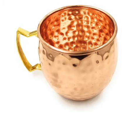 Handcrafted Hammered Copper Beer Mug – Pure Copper Barware for Royal Indulgence & Traditional Charm