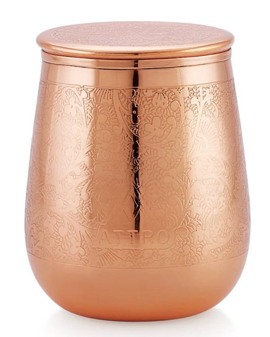 மூடியுடன் கூடிய தூய செம்பு கண்ணாடி - ஆயுர்வேத ஆரோக்கியத்திற்காக கைவினை &amp; பொறிக்கப்பட்ட குடிநீர் டம்ளர்.