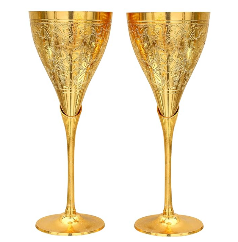 Handcrafted Brass Wine Glass – Luxury Antique Drinkware for Timeless Elegance-1