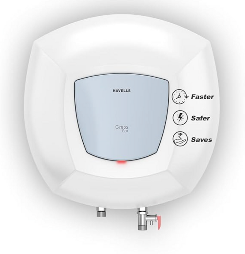 HAVELLS Greta Prime  5 Star Vertical Storage Geyser with Whirlflow Technology (White & Blue)-1