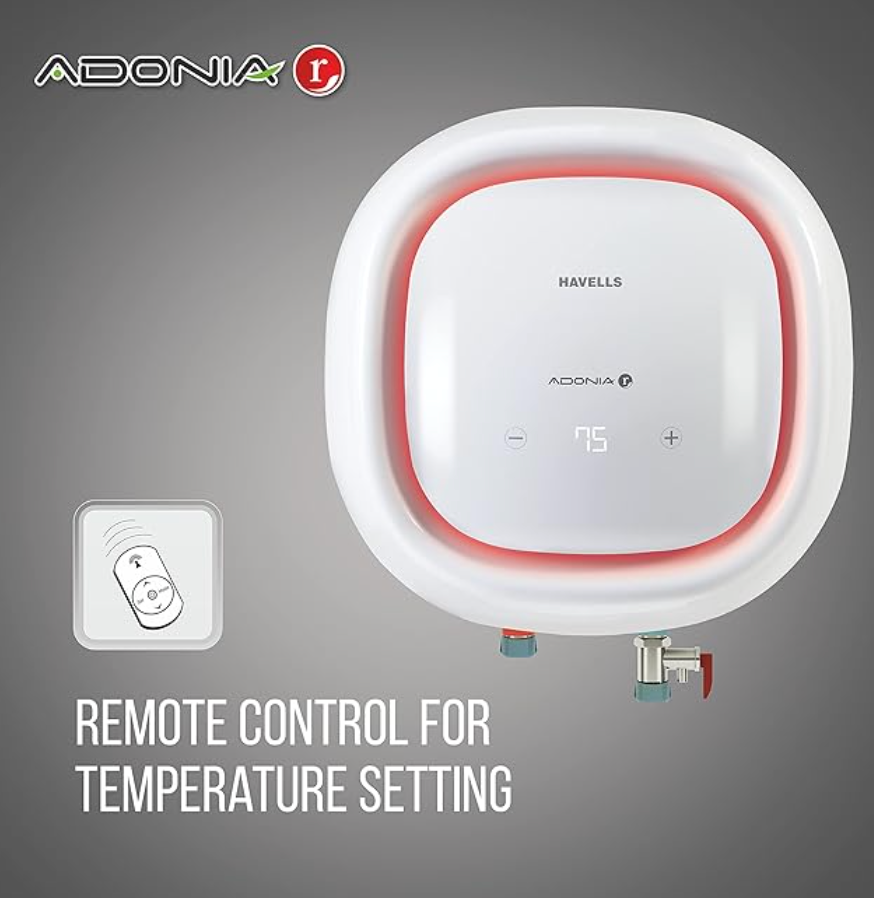 HAVELLS Adonia R 15 Litre 5 Star Vertical Storage Geyser with Whirl Flow Technology (White)