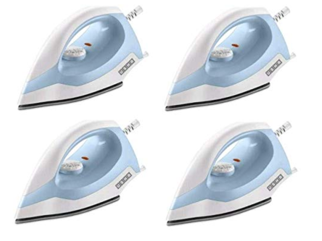 Usha SI 3802 1000-Watt Dry Iron (Blue/White) Pack of 4