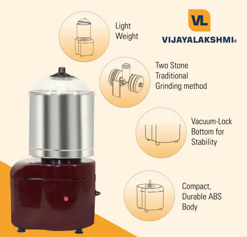 Vijayalakshmi 0.5 L CUTE TABLE TOP WET GRINDER Wet Grinder (CHERRY)-2