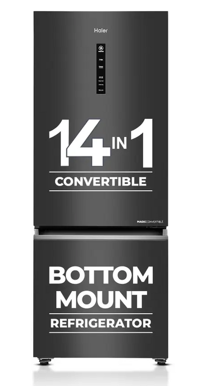 Haier 445 L Frost Free Double Door Bottom Mount 2 Star Convertible Refrigerator with Convertible 14-in-11 hour IcingDigital Control Panel