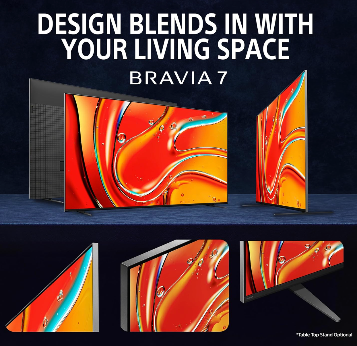 Sony 189 cm (75 inches) BRAVIA 7 4K Ultra HD AI Smart Mini LED Google TV K-75XR70 (Black)