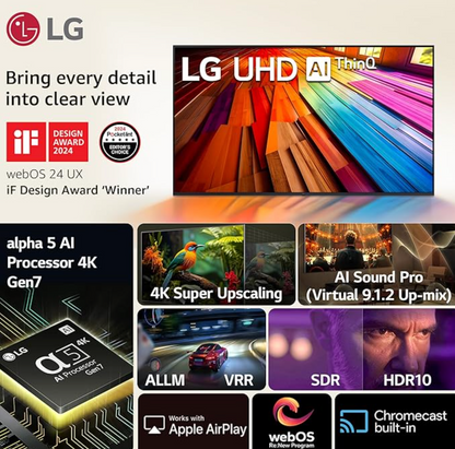 LG 217 cm (86 Inches) UT80 Series 4K Ultra HD (3840 x 2160) Smart webOS LED TV 86UT80506LA