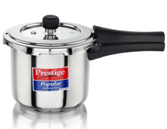 Prestige Svachh Popular Spillage Control Stainless Steel Pressure Cooker, (Silver) | Gas and Induction Compatible | 1.5L, 3L, 5L-3