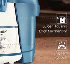 Prestige 3 jars JMG with Detachable Pulp Collector & Double Lock System Watts- 500 W Juicer Mixer Grinder (Breeze | 3 Jars | Blue, White)-2