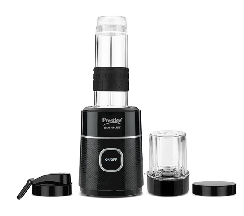 Prestige Nutri-Jet 450 W Juicer Mixer Grinder (450W Motor | 2 Jars | Black)-1