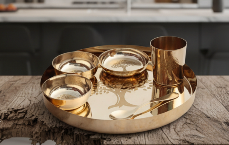 Pure Kansa Dinner Set of 6 - Laser Design-1