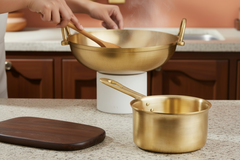 Bronze/Kansa Combo (Kadai + Milk Sauce pan)-2