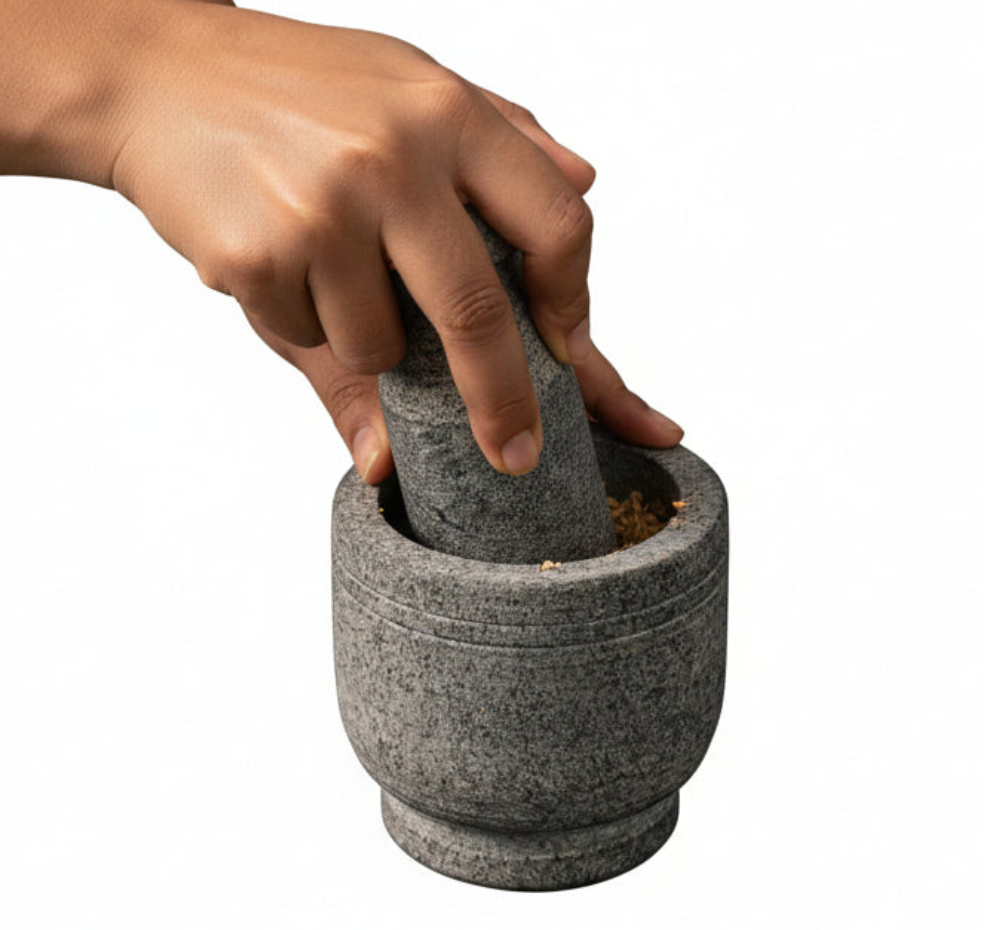 Premium Uthukuli Stone Mortar and Pestle (Cylindrical)-1
