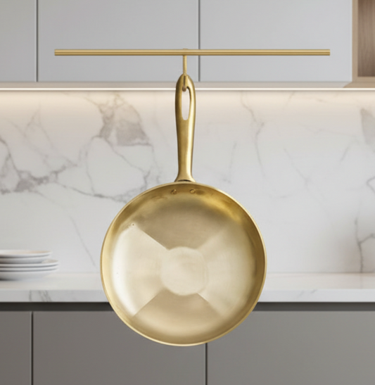 शुद्ध कांसे का सॉटे/फ्राई पैन