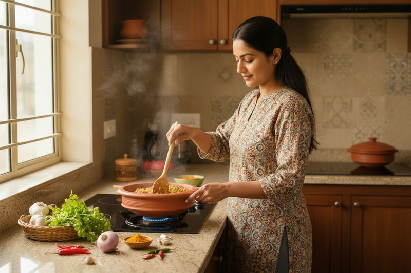 Red Clay Cooking Pot (MEDIUM)-2